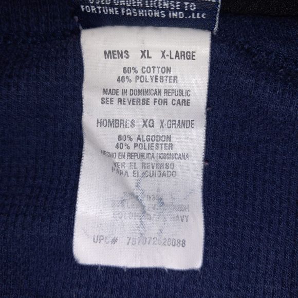 Mens GM Chevy Trucks Long Sleeve Navy Thermal Pullover Shirt XL Chevrolet - Picture 9 of 12